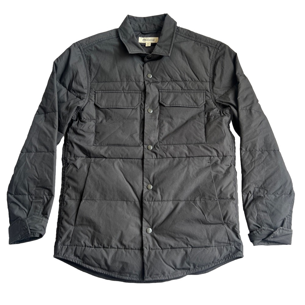 Madewell Jacket Men's XSmall Quilted Shacket Primaloft‎ Gray Pockets Outdoors